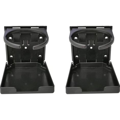 Universel Réglable Pliant Coupe Porte gobelets Noir Voiture Porte-Boissons Boîtes Étanches en Plastique Titulaires Portable pour Voiture Camion Bateau（Noir，2PCS ）