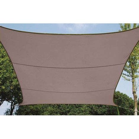 VOILE SOLAIRE - CARRE - 5 x 5 m - COULEUR: GRIS TAUPE GSS4500TA RI8400 (1/10)