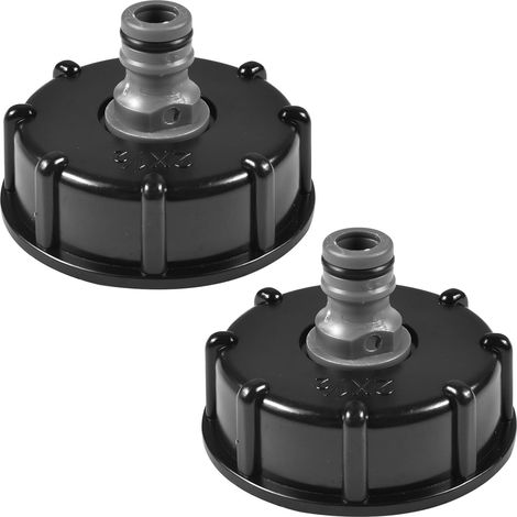 Pièces IBC Bouchon de Réservoir, S60x6 IBC Raccord, 1/2 pouce Bouchon trou Filetage, Bouchon de Réservoir IBC, Convient pour Raccorder le Tuyau de Jardin, Réservoir D'eau de Pluie IBC (1/5)