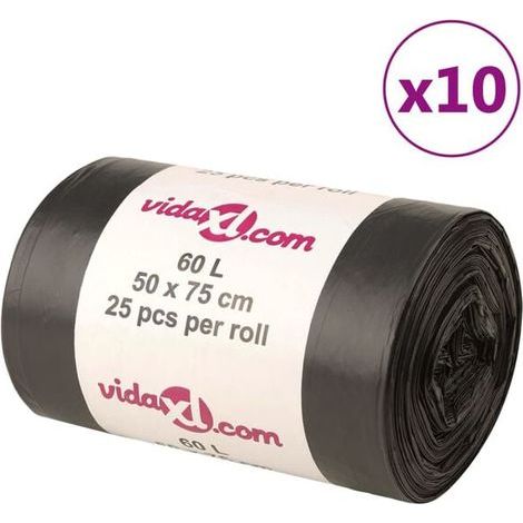 250 sacs-poubelle noirs de 60 litres (1/5)