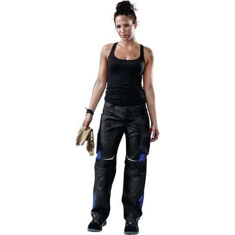 Kübler Damenhose PULSSCHLAG HIGH schwarz/kbl.blau Gr. 40 (1/2)