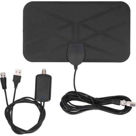 Antenne de télévision numérique intérieure terrestre HD 4K 1080P 25DBI Gain support adhésif KJ‑036 (1/5)