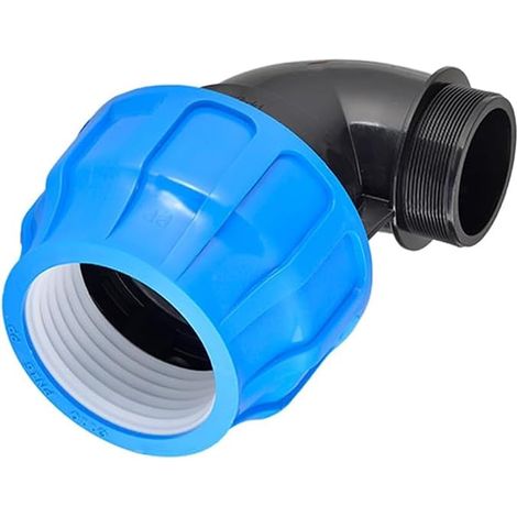 Coude mâle en polyéthylène Connecteur pour tuyaux d'eau et d'irrigation Fitting PE 90° pour jardin et agriculture 1 unité 40 mm - 1 1/4"