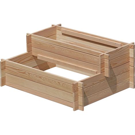 Pflanztreppe Lärche,COMBO 2x3 für 6 Pflanzkasteneinsätze
