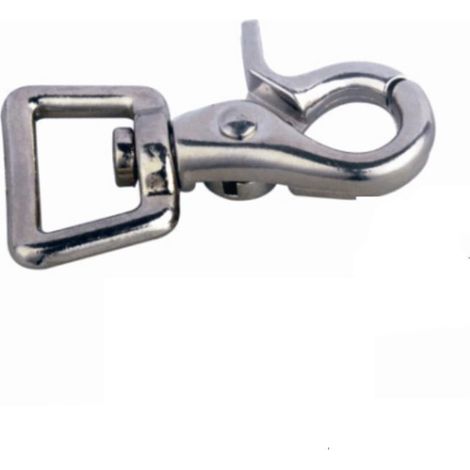 Lot de 2 mousquetons pivotants en acier inoxydable, mousqueton à ressort robuste pour laisses de chien, bagages et accessoires de plein air (1/5)