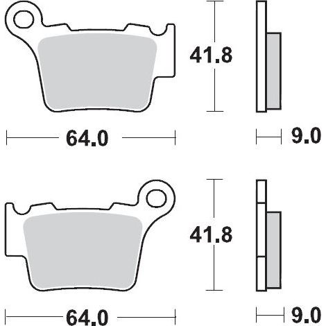 PASTILLAS DE FRENO ENDURO DE METAL SINTERIZADO MOTO-MASTER KH368: 21 (NITRO) BREMBO TRASERA: TODOS LOS MODELOS 2009, KTM TRASERA: SX/SXF 2003, EXC, XCF, XCW 2004, HUSQVARNA, GASGAS