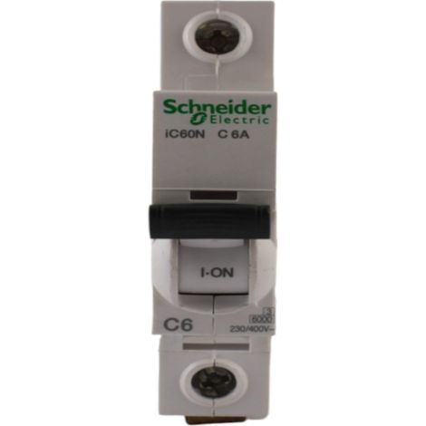Interruttore magnetotermico iC60N 1P C 6A 6000A - A9F79106