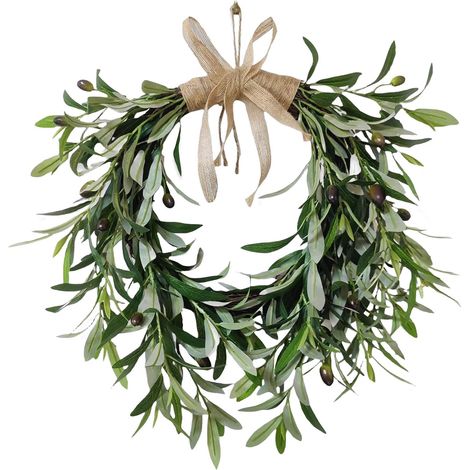 Guirlande En Forme De Coeur - Guirlande D'olivier Artificielle - Décoration Murale Porte D'entrée Arche De Mariage Jardin Intérieur Extérieur - 1 Pièce (1/5)