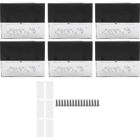 6pcs extérieur énergie solaire changement de couleur led étape lumières pour escalier balcon clture patio jardin (1/5)