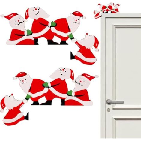 Décoration de porte de Noël en bois pour cheminée (1/5)