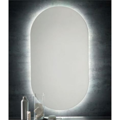 STILHAUS Living specchio ovale con led perimetrale l 50 h 90 codice prod: 000LV01LED