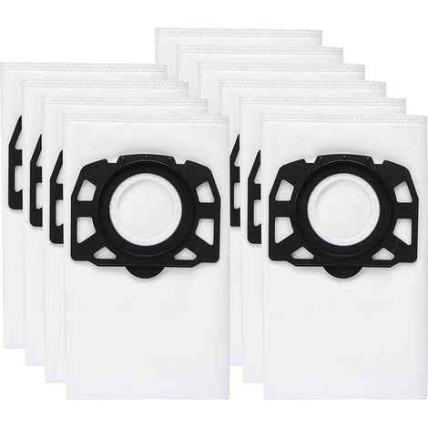 Lot de 10 sacs aspirateurs lavables pour Karcher WD4, WD5, WD6, MV4, MV5 et MV6 (1/5)