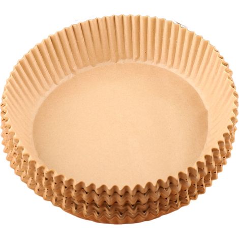 Papiermatten für Heißluftfritteusen, 50 Stück pro Packung, Einweg-Papiermatten für Heißluftfritteusen, rund, 16 cm lang an der Basis. (1/5)