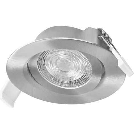 OSRAM HOMELIGHTING 4099854595554 Faretto da soffitto, Faretto LED da soffitto Nickel satinato (1/5)