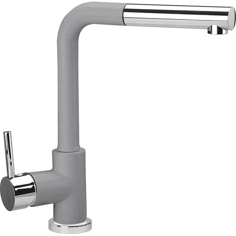 Miscelatore cucina Plados monocomando VEMIXEXTL con canna a 90° e doccia estraibile - Titanio