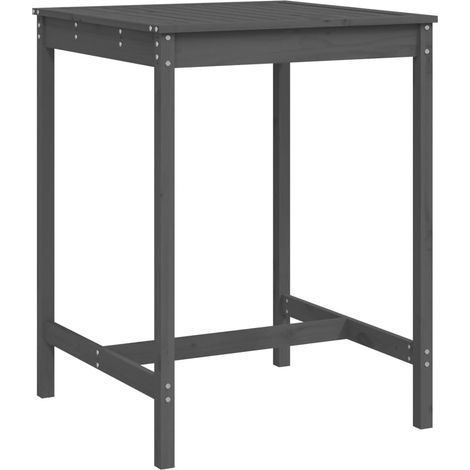 Maison Exclusive - Gartentisch Grau 82,5x82,5x110 cm Massivholz K