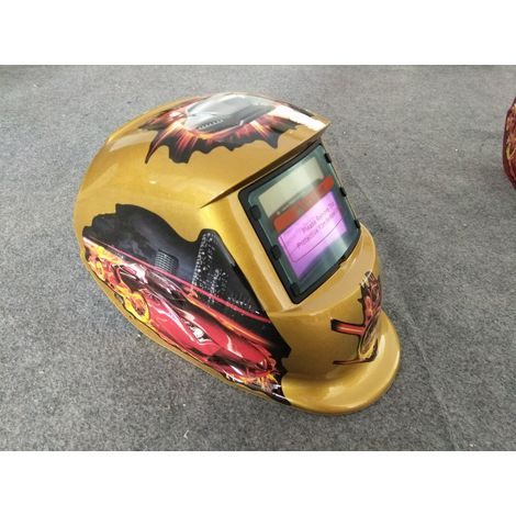 ZOLGINAH Casque de Soudure Automatique - Masque de Soudure avec 2 Lentilles et 2 Capteurs de filtre à ombre réglables DIN9-13 pour le soudage à l'arc de MIG TIG MAG [Classe énergétique A+++] (1/5)