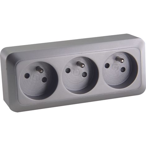 Bloc multiprise à câbler 3 prises 2P+T 16A – Puissance 3680W – Câblage H05VV-F 3G1,5 mm² – Protection enfant intégrée – DIO