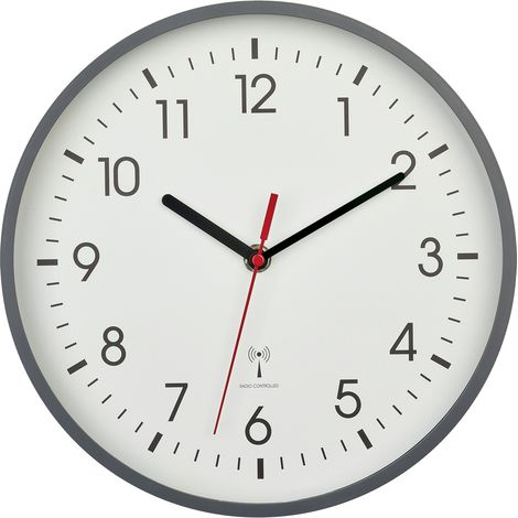 TFA Dostmann 60.3550.10 Funk Wanduhr 24.5 cm x 42 mm Grau (1/5)