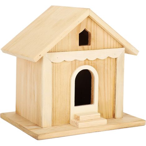 Vogelhaus aus Holz – DIY-Handarbeit – Papageiennistkasten – Dekorativer Garten (1/5)