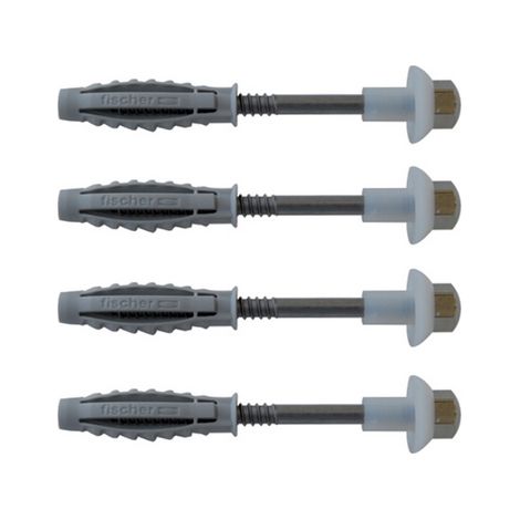4 PZ ELEMENTI DI FISSAGGIO INOX FISCHER PER W.C. E BIDET WB2- Diam. punta 8 mm- FISCH- pezzi 1 (1/2)
