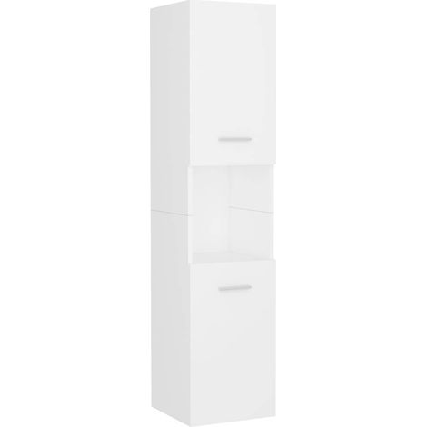 Maison Exclusive - Mobile da Bagno Bianco 30x30x130 cm in Legno Multistrato (1/5)