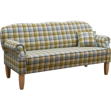 Küchensofa 188x78x97 hell kariert EDINBURGH