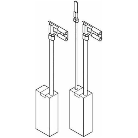 COPPIA SPAZZOLE SPAZZOLA A CARBONCINO RICAMBIO PER UTENSILI RUPES DEWALT 13693V 6X10X24 PZ.2 (23581)