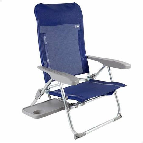 Aktive chaise de plage pliable bleu marine confortable (1/2)