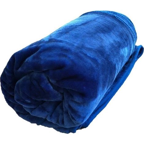 Plaid XL - L22G - Vison - 220 x 240 cm - Fausse Fourrure - Microfibre - Gris