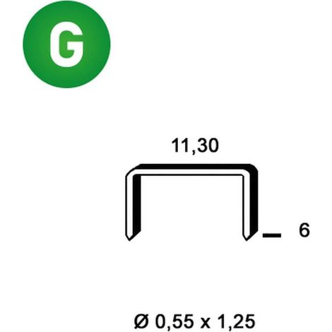 5 000 Agrafes Galvanisées Pb-06 - 11.3x6x0.55x1.25 mm - D-Work (1/5)