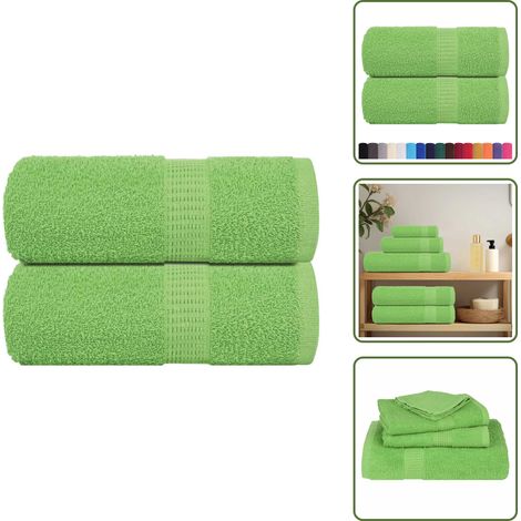 Gästetücher 2 Stk. Apfelgrün 30x50 cm 360 g/m² 100% Baumwolle - Gästetuch - Gästetücher - Gästehandtuch - Handtuch (1/5)