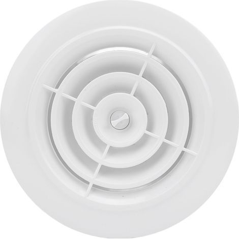 100mm Air Conditioning Vent Cover, Round Wall or Ceiling Mount for Bathroom, Kitchen, Office, White (1/5)