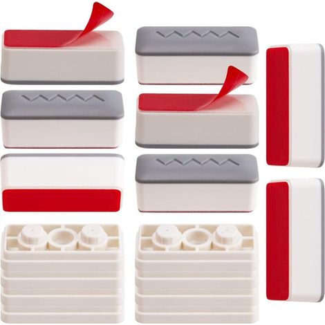Kit de 8 butoirs carrés pour abattant WC - Coussinets amortisseurs adhésifs en ABS et TPU - Réduction du bruit et protection anti-rayures - Compatible avec la plupart des sièges de toilette (1/4)