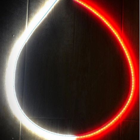 (Rouge Blanc) STONEGO Bande LED flexible de signalisation lumineuse de porte de voiture, lampe de bienvenue étanche, lampe de stationnement anti-collision, éclairage de sécurité pour véhicules automob (1/5)