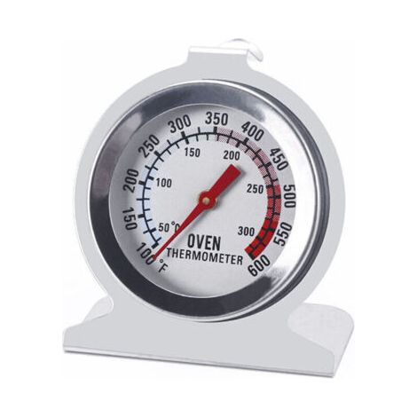 Thermomètre de four en acier inoxydable pour four électrique/gaz, cadran de 5,1 cm, lecture instantanée de la cuisine, du gril, du fumoir (50–300 °C/37,8–315,6 °C) (1/4)