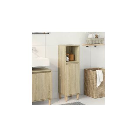Armoire salle de bain chêne sonoma 30x30x100 (1/5)