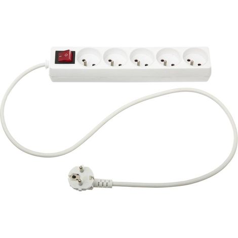 Bloc Multiprise 5 Prises avec Interrupteur Lumineux (1/5)