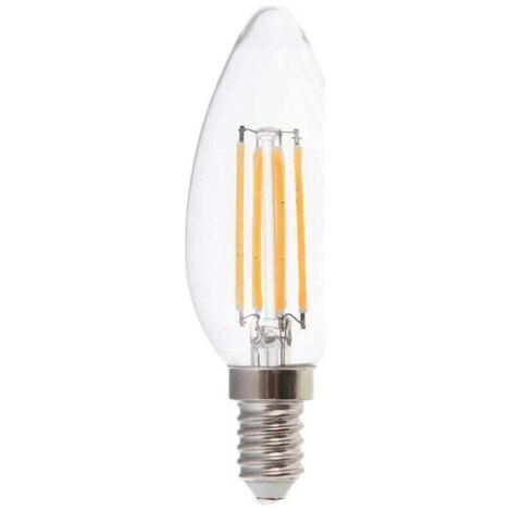 VURAHOME - LED à filament bougie , XU,V-TAC 4 W E14, Blanc froid, produit de haute qualité, longue durée de vie, économe en énergie, sans UV, conforme à CE/RoHS , satisfaction garantie - (1/4)