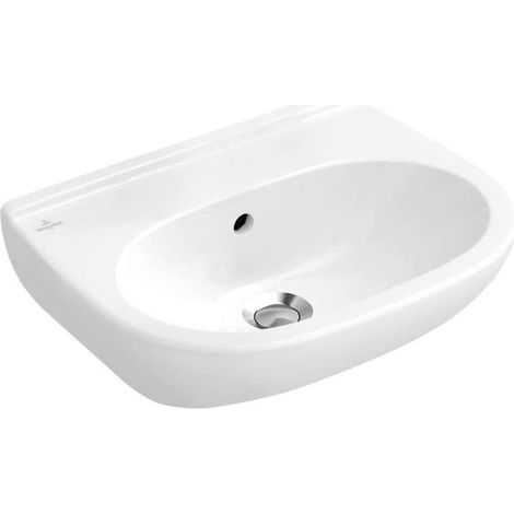 O.novo, Lavabi sospesi, 550 x 370 mm, Ovale, senza foro per rubinetto, con troppopieno, Sanitari in porcellana (1/2)