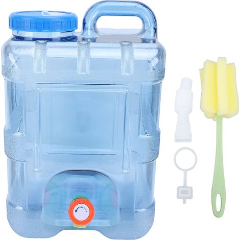 Ortviai Réservoir d'eau portable 15 L pour camping-car, bateau ou caravane – PC alimentaire transparent avec robinet