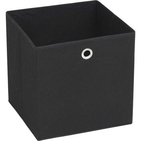 Maison Exclusive - Contenitori 10 pz in Tessuto non Tessuto 32x32x32 cm Nero (1/5)