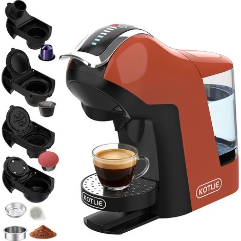 Machine à café à capsules, 3 Niveaux de Température, Orange (1/5)