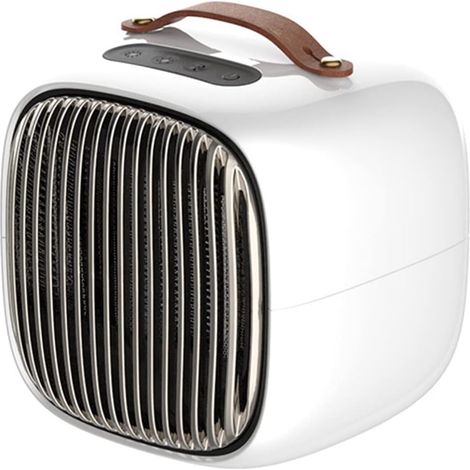 Kaelt - Chauffage soufflant, Mini radiateur soufflant en céramique pour Salle de Bain, 800 W Portable à Faible consommation d'énergie avec Oscillation à 65 ° Chauffage Silencieux pour,Blanc (1/5)