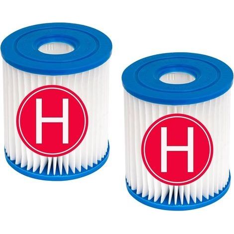 Lot de 2 filtres de rechange , compatibles avec les pompes de filtration 28601/28602 , pour filtres H-Type 29007E , pour piscines hors sol (1/5)