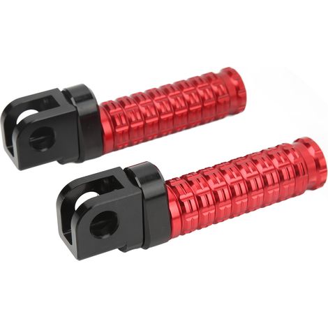 Repose-pieds avant de moto, pédales de rechange en alliage d'aluminium CNC pour CFMOTO 650NK, 400NK, 250NK, 150NK, 650MT et 800MT (rouge) (1/5)