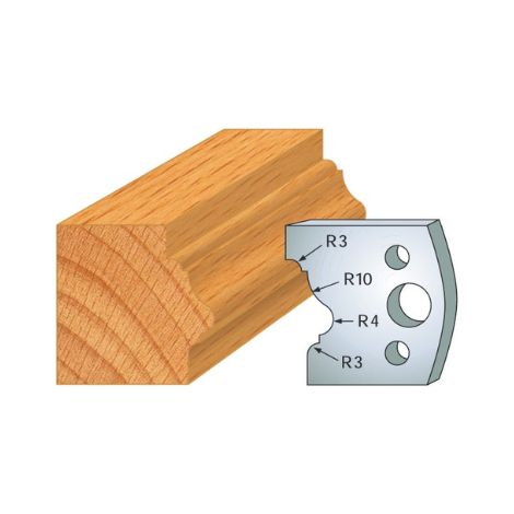 Leman - Jeu de 2 fers profilés acier Ht.40 mm N°102