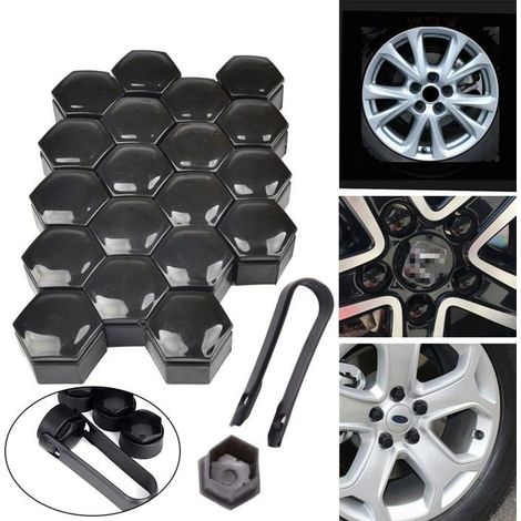 Cache Ecrou 17 mm,20 Pièces 17mm Boulon Ecrou Couvre, Capuchons Protection Hexagonal pour écrous De Roue (1/5)