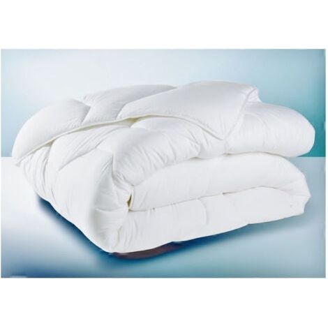 Couette chaude 350g anti-acariens 220x240cm – 100% polyester – Lavable en machine – Confort optimal pour deux personnes (1/5)