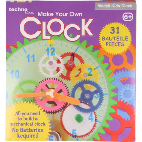Techno Line Model kids clock Mechanisch Wanduhr Lernbausatz 20 cm x 3.5 cm Transparent (1/5)